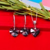 Love Heart Necklace Earrings Jewelry Set for Women Austrian Crystal