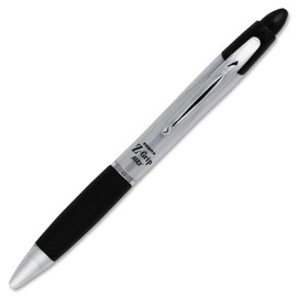 Zebra Pen Z-Grip MAX - Medium Pen Point Type - 1 mm Pen Point Size - Conical Pen Point Style - Black Ink - Gray Barrel