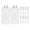 PATIKIL CBB60 50uF Run Capacitor,2 Pcs AC450V 4 Pin Double