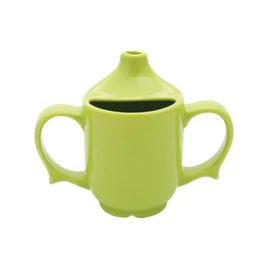 Wade Ceramics Dignity Two Handled Feeder Cup - Green (Eligible for VAT relief in the UK)
