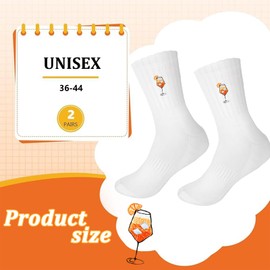 2 Paar Socken Aperol, Aperol-Geschenk, 36-44 Unisex Sportsocken für Damen & Herren,Lustige Tennissocken Aperol,Aperol-Socken Damen für Geburtstag Weihnachten Neujahr Karneval Apero-Liebhaber Geschenk
