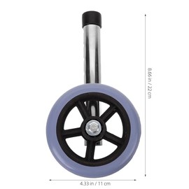 Zimmer Frame with Wheels Replacement Walker Wheel Accessory Silent and Smooth Rolling for Walker Made of Stainless Steel and Rubber