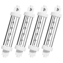 4 Pack 300W Warm White 2400K R7S Heat Lamp Bulbs for Buffets and Catered Events Gantry Lights, Food-Safe Jacketed Halogen Lamps,240V R7S Heat Lamp Kit