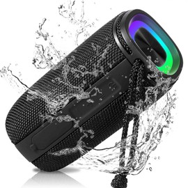 UrbanX Scorpio Series Bluetooth Speaker, IPX6 Waterproof Speakers HD Surround Sound with Punchy Bass, True Wireless Pairing, BT5.3, Portable Speaker for LG G Pad III 8.0 FHD - Black