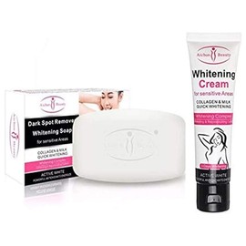 Aichun Beauty Paquete Crema Jabón Aclarante Axilas Rodillas Zonas Íntimas