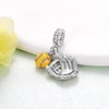 Daixiya Softball Charms 925 Sterling Silver Softball Charms for Bracelet
