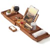 XcE Bamboo Bathtub Caddy Tray - Expandable to 41 Inches