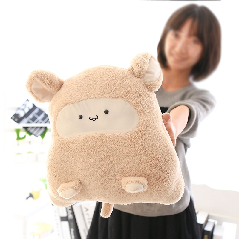 Plush Cushion Pillow Air Conditioning Blanket Cute Mouse Appearance Multifunctional