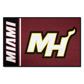 FANMATS 17917 Miami Heat Starter Mat Accent Rug - 19in. x 30in. | Sports Fan Home Decor Rug and Tailgating Mat Uniform Design