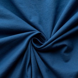 VelvetHome Fitted Sheet, 200 x 200 cm, 100% Combed Cotton, Made in the EU, Jersey Bed Sheet for Mattress Height up to 25 cm, Premium Quality, Beautiful Colours, Navy Blue