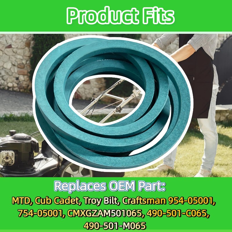 954-05001 Deck Belt，Length 1/2" x 43.5" Replacement for Cub Cadet