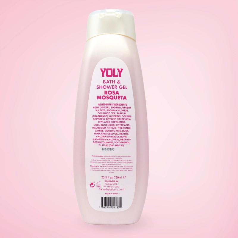 YOLY Rosehip Shower Gel - Moisturizing Body Wash [PACK OF