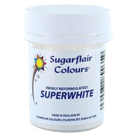 Sugarflair Superwhite Icing Whitener, Polvere Colorante Bianco per Rendere Più Bianca la Glassa o il Marzapane - 20g