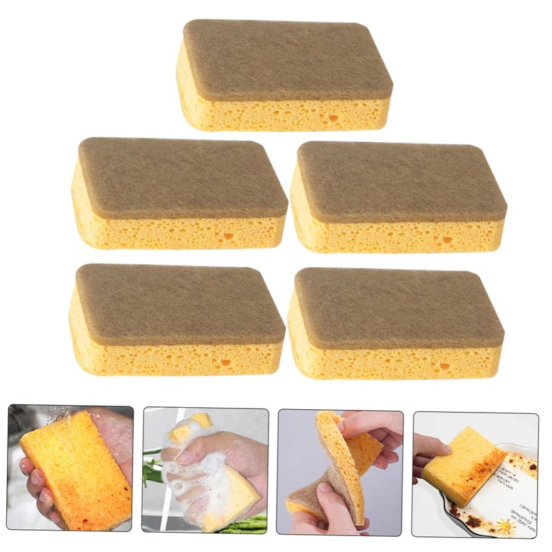 COHEALI Kitchen Cleaning Tools Dish Sponge Set of 5 Scrub