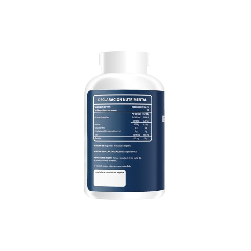 Wellthy Bisglicinato Magnesio 300 Cápsulas 432mg 100 Natural Alta Absorción
