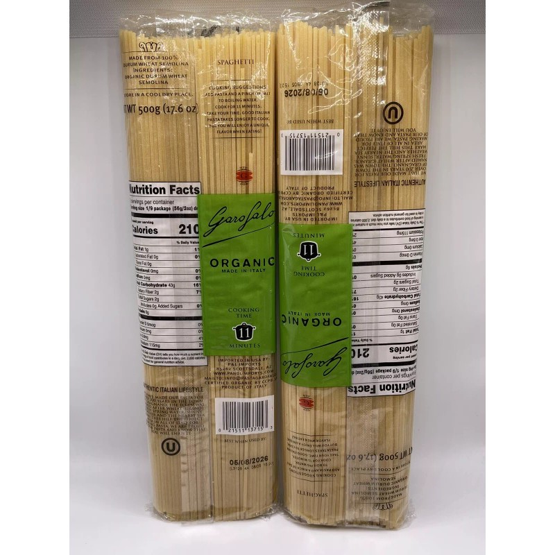 Garofalo 2 Garofalo ORGANIC Spaghetti Noodles 17.60 oz