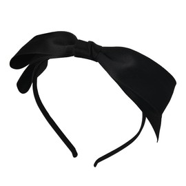 Black Bow Headband Knotted Bow Headbands for Women Satin Hair Bow Headband Bowknot Headbands Hair Bands for Women's Hair Non Slip Head Bands with Bow Hair Accessories for Girls Bow Hairband