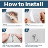 Antimbee 10-Pack All-Purpose Large Adhesive Hooks for Transparent