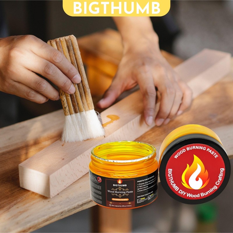 BIGTHUMB Wood Burning Gel Kit 4 OZ | Heat Activated