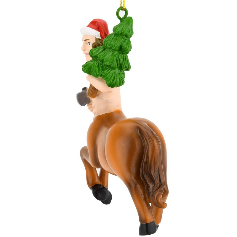 Tree Buddees Centaur with a Christmas Tree and Axe Ornament