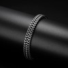 Klapgo Gothic Silver Snake Head Bracelet for Men