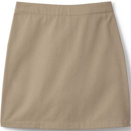 Lands' End Uniform Chino Skort Above The Knee Khaki Kids 10