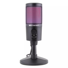 Emerson USB Gaming & Streaming Microphone with RGB Lighting and High Sample Rate