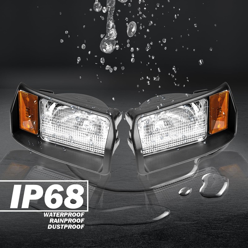 Orle Oko Halogen Headlights for 1993 Up Club Car Ds