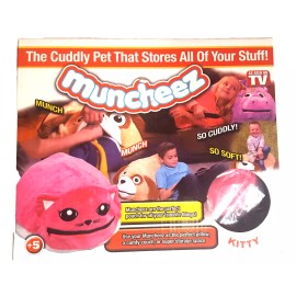 See on TV Muncheez KITTY Stuffed Animal Toy Organizer Storage Pillow Perfect for Children