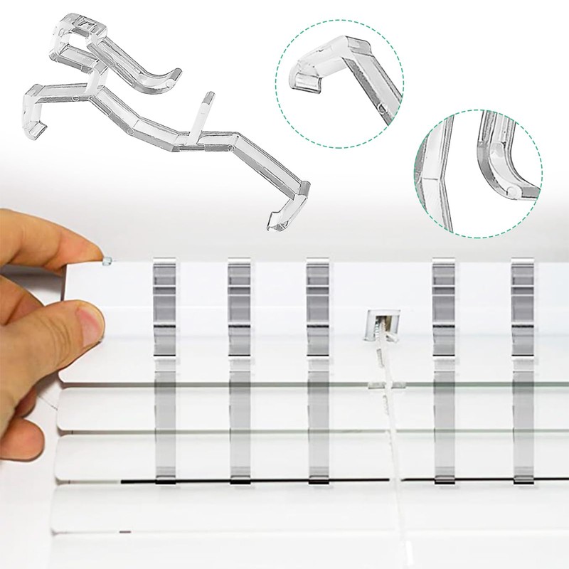 10 Pcs Valance Clips 2.5'' Window Blinds Hidden Clip Clear