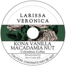 Kona Vanilla Macadamia Nut Colombian Coffee (Single Serve K-Cup Pods) (Gourmet, Naturally Flavored, Whole Coffee Beans) (12 pods, ZIN: 576667)