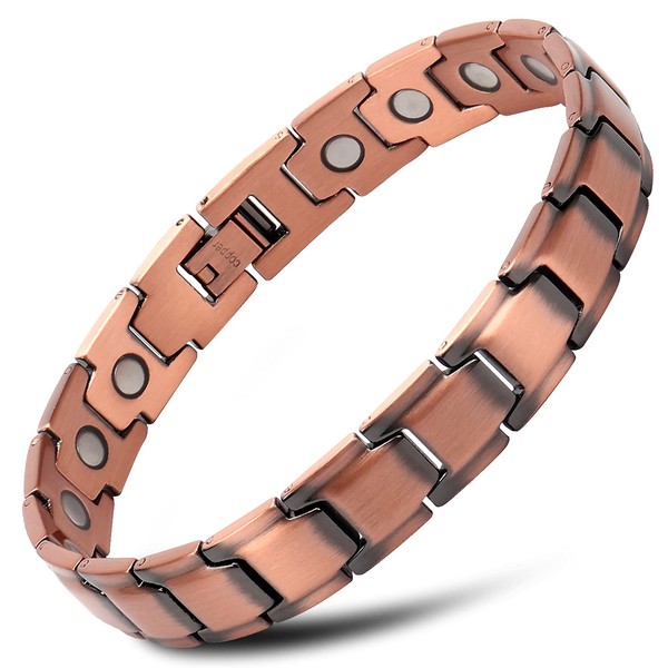 THE NORTH RING Copper Bracelet for Men Relieve Arthritis and Carpal Tunnel Migraine Tennis Elbow Pain Men's Pure Copper Adjustable Bracelet