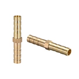 sourcing map Brass Hose Connection Straight Hose Connector for Air, Gas, Water, Fuel 15/64 Inch Pack of 2