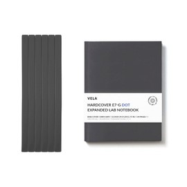 Vela Sciences E7-G Expanded Hardcover Lab Notebook, 9.25 x 11.75 in (23.5 x 30 cm), 144 Pages, Permanent Bound, 70lb Heavyweight Paper (6-Pack, Dot)