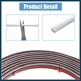 TUCKBOLD 10mm 9.84ft Car Door Window Bumper Side Body Trim Strip Silver Tone Automotive Parts