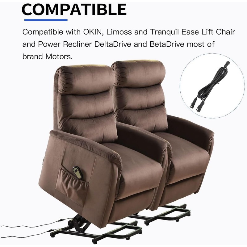 Dual Motor Power Kit-4 Piece Universal Dual Power Cord 2-Pin