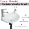 Small Bathroom Sink Wall Mount Bathroom Sink Wash basin, No-Drill