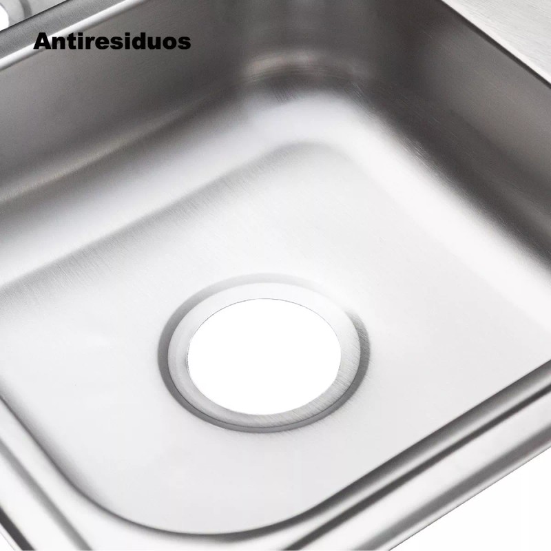 CNX Tarja Doble Para Empotrar Acero Inox Mezcladora Y Kit