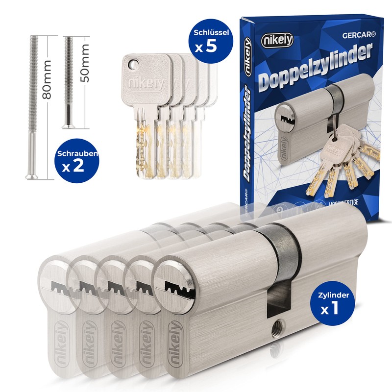 GERCAR Pro Keyed Alike 2x Lock Cylinder 45/50 Set 2