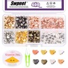 Swpeet 402 Pieces 8 Colours Heart Beads for Jewellery Making,