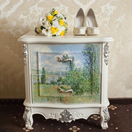 ChicSkin Art Decoupage Decor Tissue Paper for Nightstand Decoration, Decorative Oil Painting Art Tissue Decoupage Furniture Decoration, Spring Tree Art Paper Crafts for Furniture 42X50CM