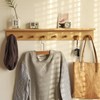 XAOMLP Entrance Coat Rack ，Coat Hooks, Wall-Mounted Wooden Hook Rack,