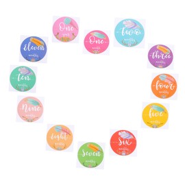 LABRIMP Milestone Stickers for Newborns Lovely Pattern Photo Props for Boys and Monthly Growth Commemoration for First Year for Photography and Scrapbooking Keepsake