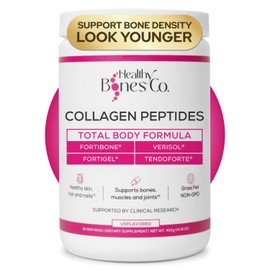 FORTIBONE® Premium Bone Health Collagen Peptides w/FORTIGEL®, VERISOL® & TENDOFORTE®, Clinically-Supported for Bones, Joints Skin Hair Nails, Hydrolyzed Collagen, Anti-Aging Formula (30 Servings)