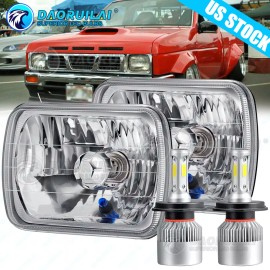 Unbranded For 1995 1996 1997 Nissan Pickup Hardbody LED Headlights Hi/Lo Sealed Beam 7x6"