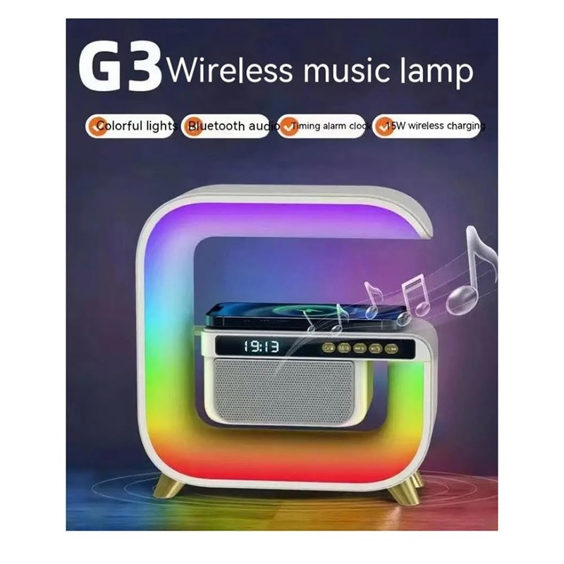 Roarrter Bluetooth Speaker Alarm Clock Monitor 15W Wireless Charging Desktop