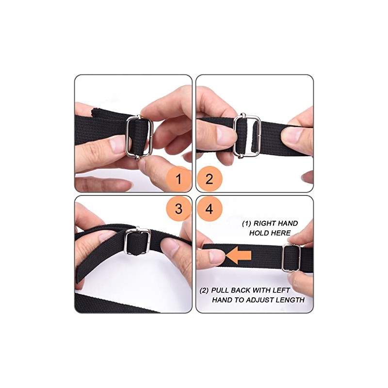 CooBigo 25 Pack 1 Inch Metal Adjustable Slide Buckles Tri-Glide