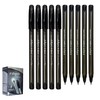 DTrioJet Ballpoint Pens, BLACK, Medium Point (1.0mm), Pack of 50,