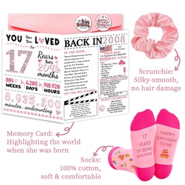 17 Year Old Girl Gift Ideas, Birthday Gifts for 17 Year Old Girl Trendy 2025, 17th Birthday Party Decorations, Sweet Unique Happy Birthday Present Box Basket