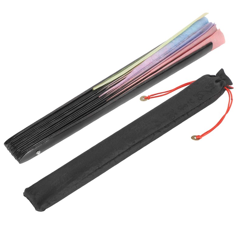 Hapivida Large Hand Fan Colourful Fan Hand Fan 35 cm